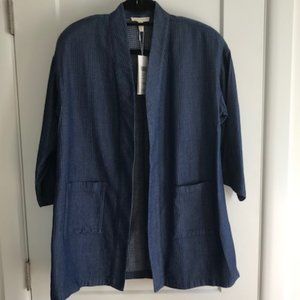 New Eileen Fisher Denim Kimono Jacket S/P